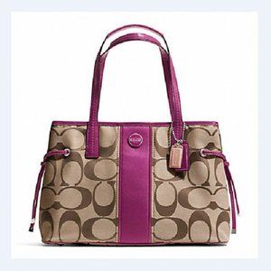 Coach Signature Stripe Carryall